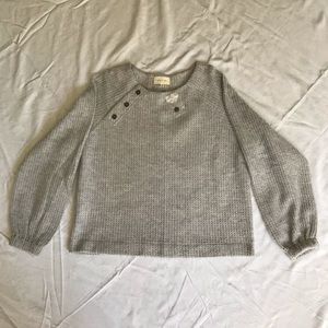 Women’s Balloon Sleeve Button Neck Sweater